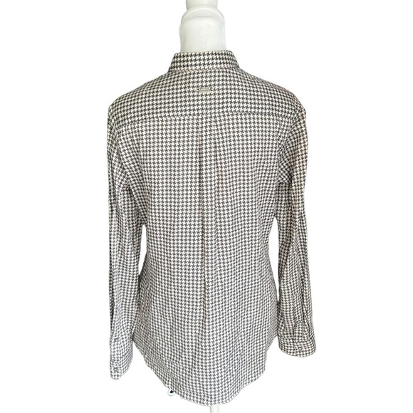 Barbour - Plaid Button Down Silk Blend Shirt Blouse Sz 36 - Picture 2 of 9